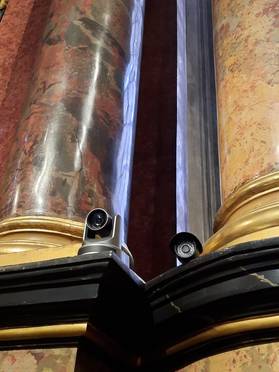 K-TV-Kameras in der Wallfahrtsbasilika
