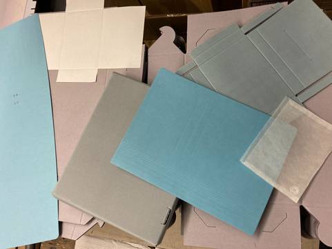 Quelle: EAF, ID 5 Übersicht über Verpackungsmaterial für Archive