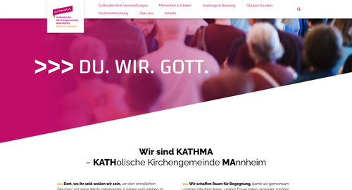 Screenshot der Startseite https://www.kathma.de/