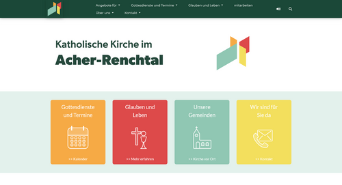 Screenshot von der Startseite der Seite https://kath-art.de/